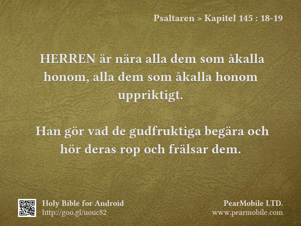 Psaltaren, Kapitel 145:18-19